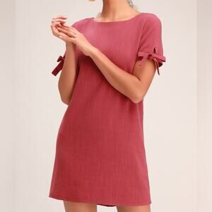 Lulus Maeve Terra Cotta Button Back Shift Dress Size‎ XL